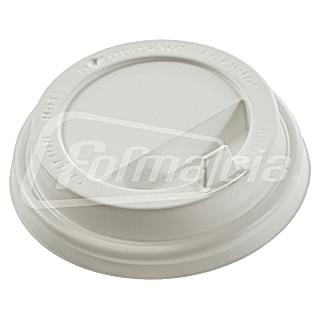 CH-73F Крышка для стаканов d 73 мм белая с клапаном