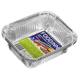 R28L-3FDN Контейнеры (формы) одноразовые из алюминиевой фольги набор 3 шт, 144×119×40мм, 430мл.