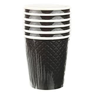 EM80-280-6-0478 Набор двухслойных бумажных стаканов 250 мл, Waffle черный, 6 шт.