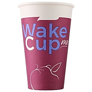 HB80-360-2300 Бумажный стакан ToGo 300 мл, Wake Me Cup