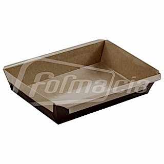 RP170LB Одноразовая бумажная форма  "Кекс" (светло-коричн.) Верх 140х190 Низ 110х170  h 35