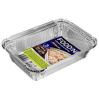 R1L-3FDN Контейнеры (формы) одноразовые из алюминиевой фольги набор 3 шт, 212×147×40мм, 870мл. 