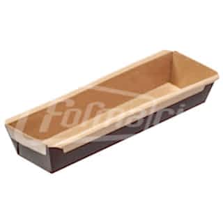 RP260LB Одноразовая бумажная форма  "Кекс" (светл коричн)  Верх 100х280 Низ 65х260  h 55