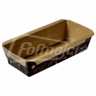 RP165LB Одноразовая бумажная форма  "Кекс" (светло-коричн.) Верх 100х185 Низ 65х165 h 45