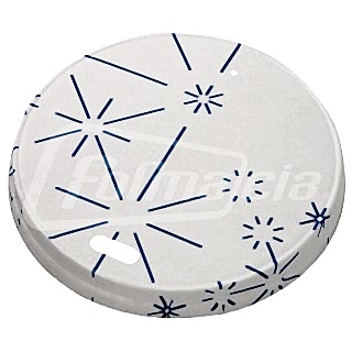 PLO-90-W2-050000 Крышка бумажная для стаканов d 90 мм, без клапана, New Year