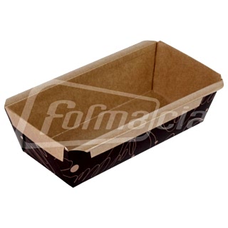 RP150LB Одноразовая бумажная форма  "Кекс" (светло-коричн.) Верх 100х170  Низ 65х150  h 45