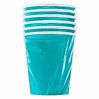 HB80-280-6-050000 Набор бумажных стаканов 250 мл, бирюзовый, 6 шт.