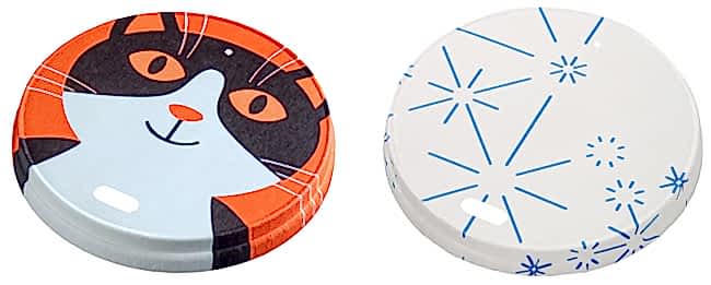 Бумажные крышки с дизайном на заказ